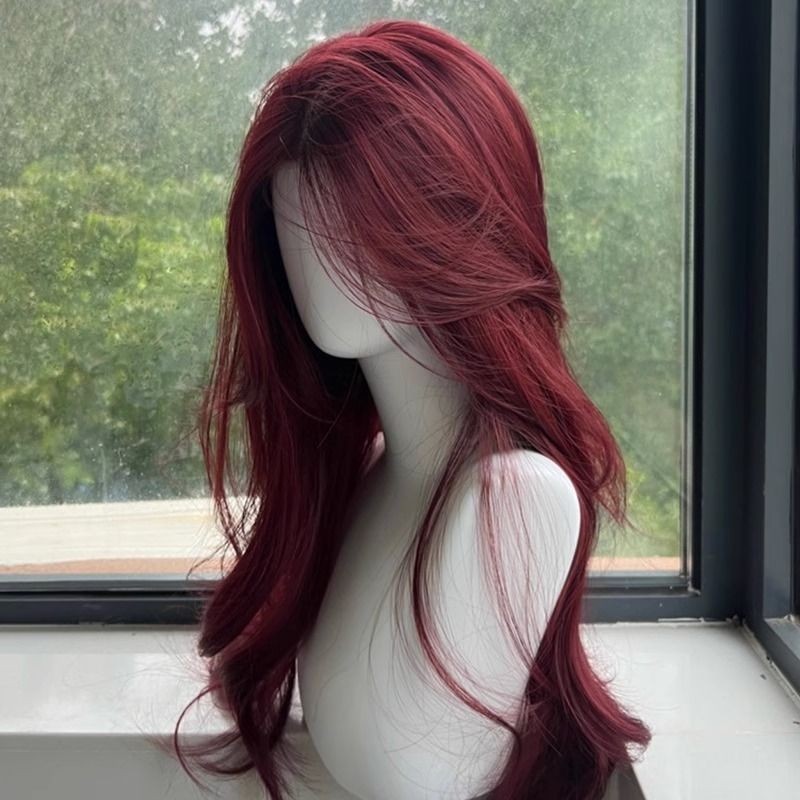 Wig wanita full kepala wave blow wig rambut panjang wave blow rambut palsu dewasa rambut palsu wanit