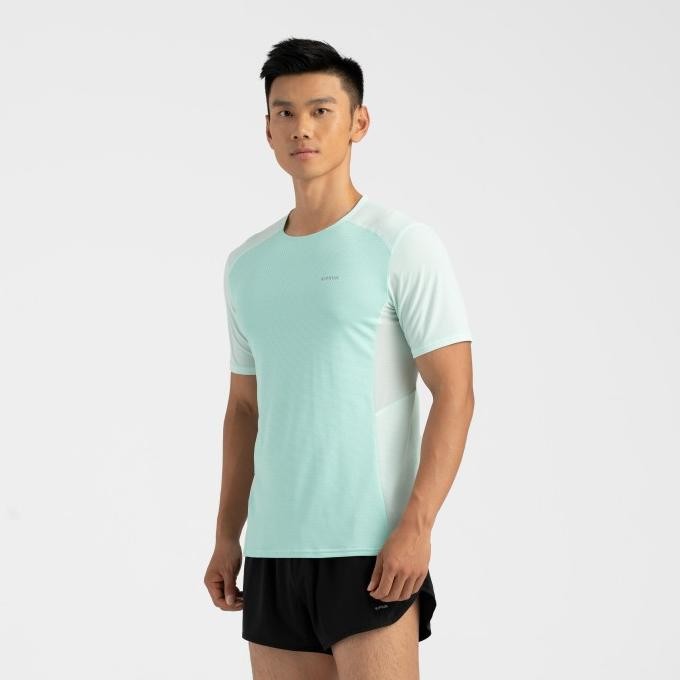 Decathlon Kiprun Baju Lari Pria Breathable - Pastel Mint - 8830932