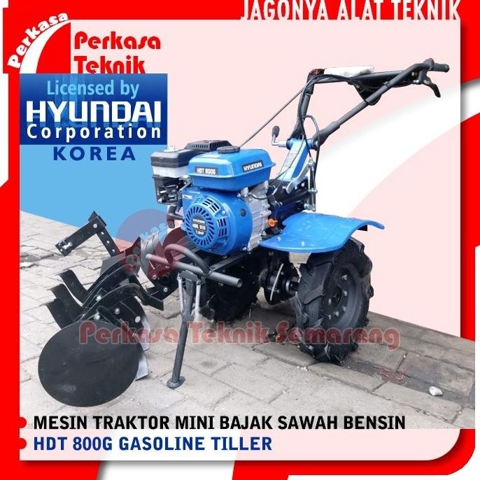 Hyundai Hdt 800G Tiller Gasoline Mesin Traktor Mini Bajak Sawah Murah