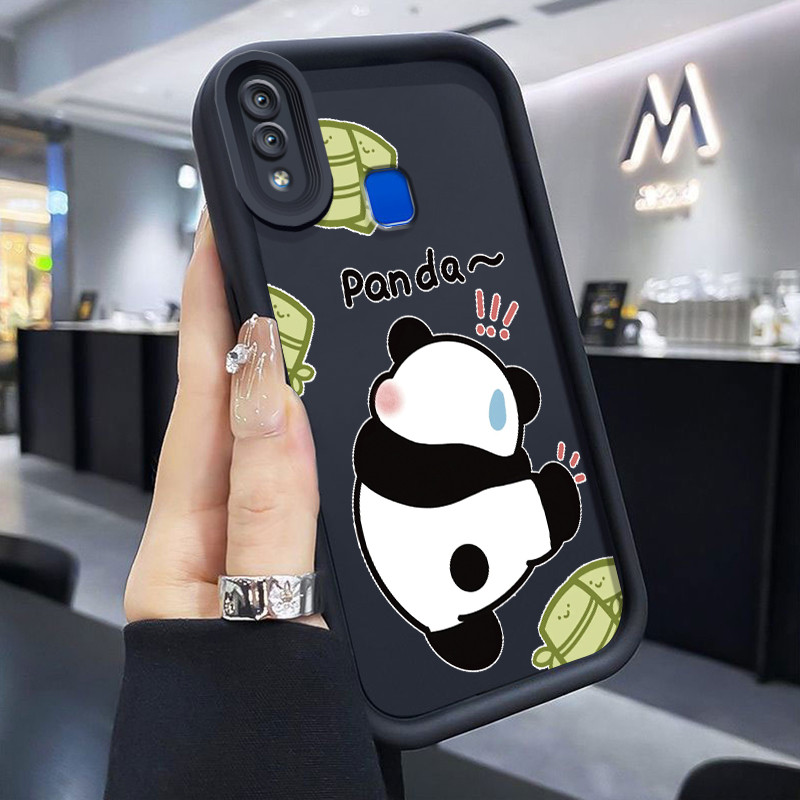 Casing Hp Untuk VIVO Y95 Y93 Y93s Y91 Y91i Case Casing HP Kesing lunak trendi Softcase Panda terbali