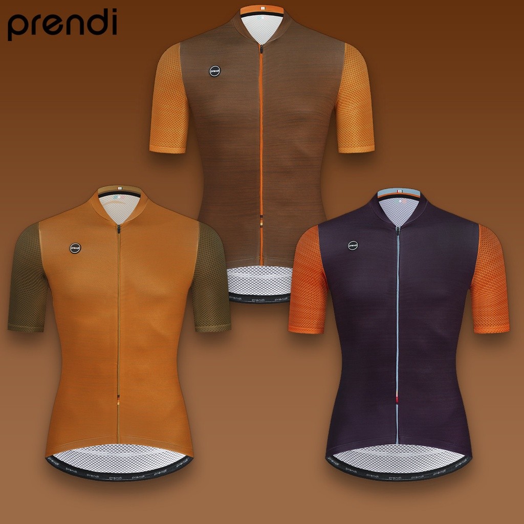 PRENDI Jersey Bersepeda Pria Pakaian Olahraga Sepeda Balap Keren Musim Panas Pakaian Olahraga Luar R
