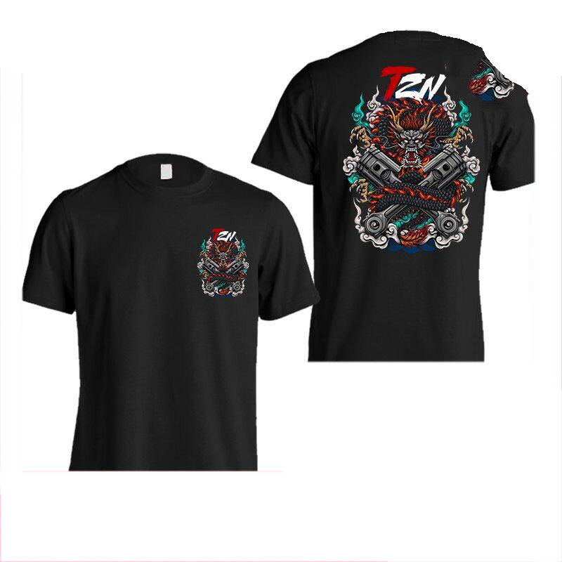 Baju Borong Kaos Naga Jepang Katun Premium Viral Kaos Naga Tzn T-Shirt Baju Kaki