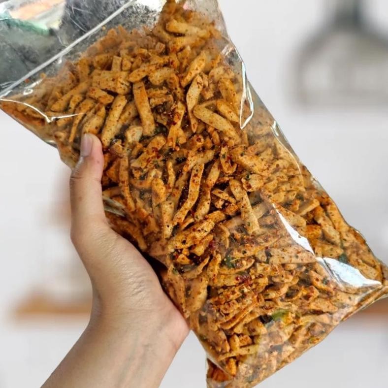 

Big Sale Basreng Pedas Viral Daun Jeruk 1Kg Kemasan Pouch Basreng Daun Jeruk Premium