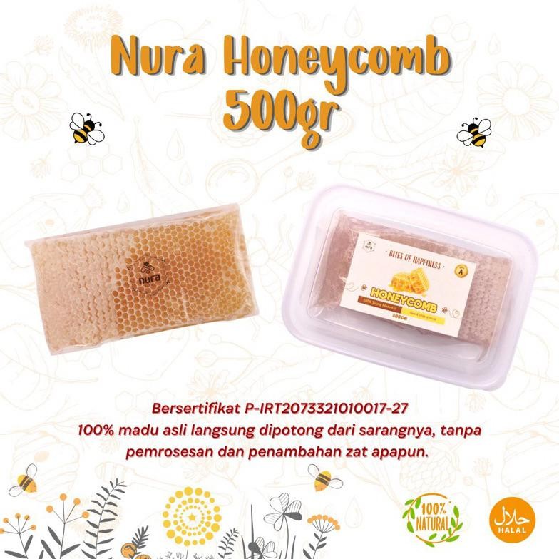 

10.10 Sarang Madu Melifera Mini 80Gr / 250Gr / 500Gr Nura Honeycomb / Sarang Madu Asli Murni Grosir