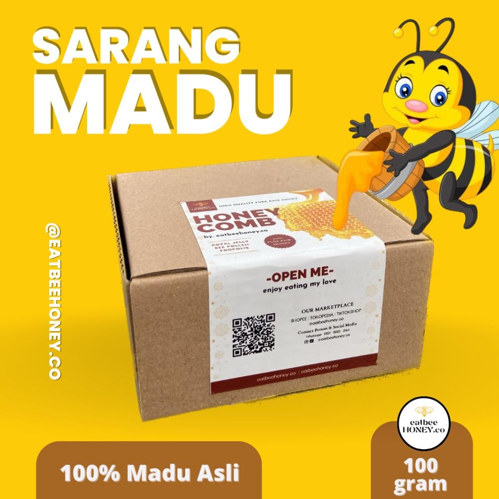 

Terpercaya Sarang Madu Eatbeehoney Madu Sarang Mini 100Gram Sarang Madu Melifera Grosir