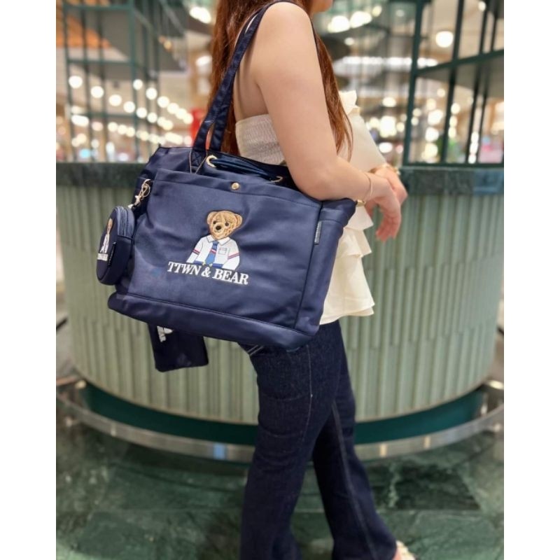 TTWN  Bangkok TN3722 Navy Tas tote Woman - TTWN -  - Tas tote Wanita