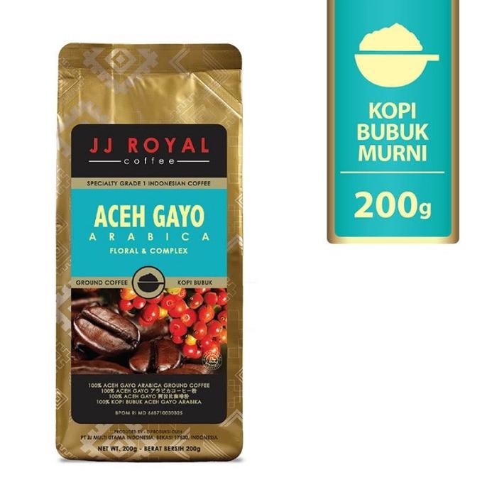 

JJ ROYAL Aceh Gayo Arabica Ground Bag 200g Kopi Bubuk Murni 200 gr SS99