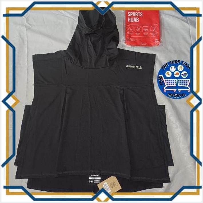 

[THE] HIJAB JILBAB KERUDUNG OLAHRAGA ASTEC HANNAH WOMEN'S LONG HIJAB ORIGINAL BLACK