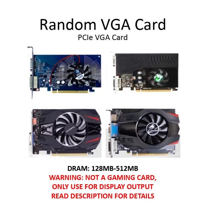 Random Vga Gpu Second Low-End Bekas Vga Hdmi Pcie Graphics Card Baru!!