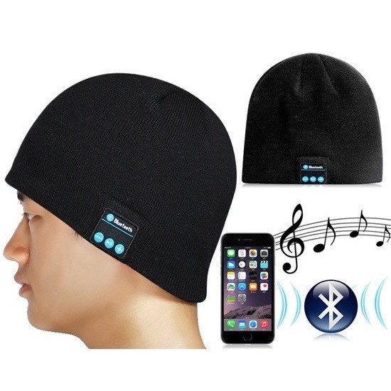 Topi Kupluk Bluetooth Musik Headset Outdoor Camping Pria Wanita
