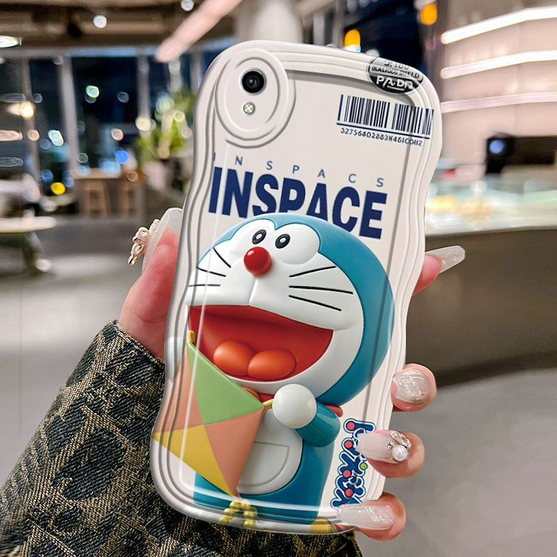 Casing Hp Untuk VIVO Y91C Y1s Y90 Case Casing pola Doraemon Kasing HP Cesing Silikon Kesing Anti Dro
