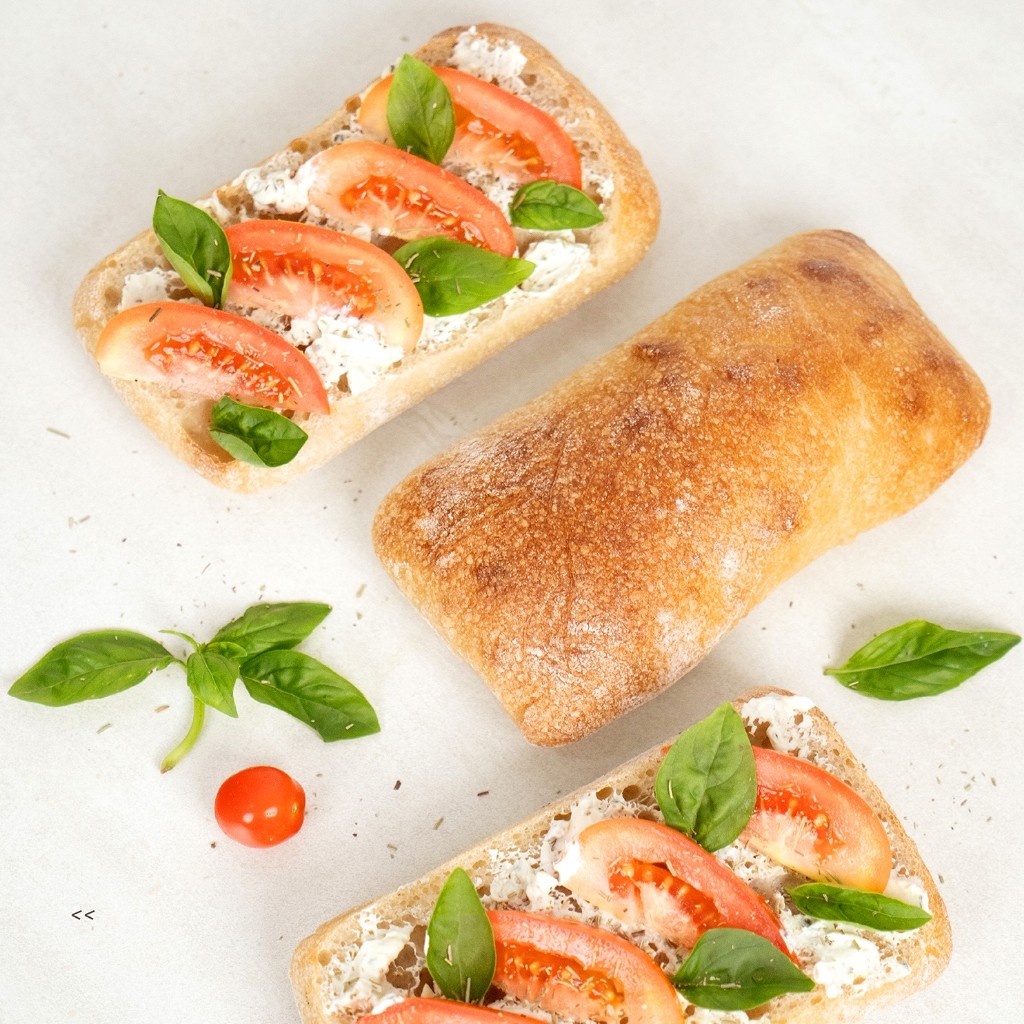 

RK12 Ciabatta - 100% Sourdough Ciabatta Long Fermentation (Vegan) Isi 2 pcs