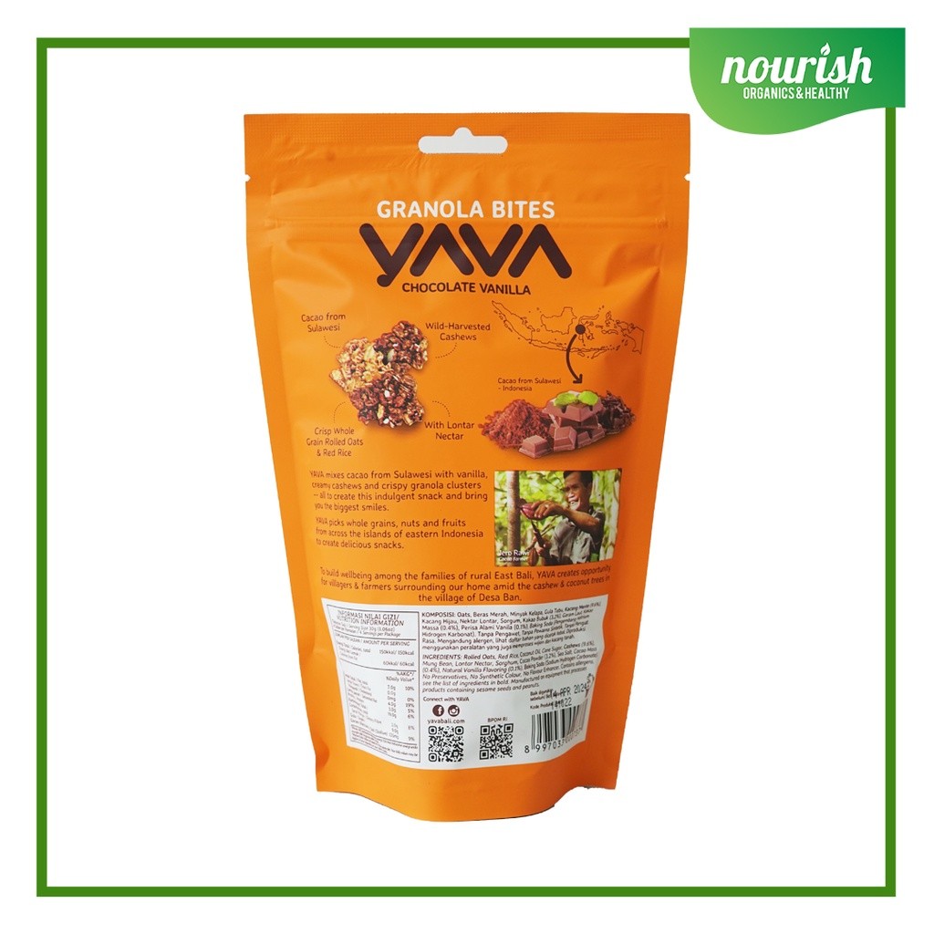 

Bny31 East Bali Cashew (YAVA), Granola Bites Chocolate Vanilla 125 gr