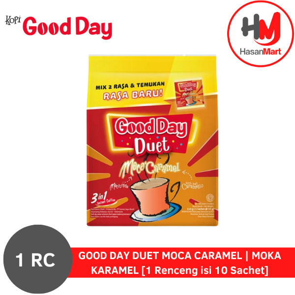 

GOOD DAY DUET MOCA CARAMEL | MOKA KARAMEL [1 Renceng isi 10 Sachet]