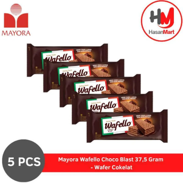 

Mayora Wafello Choco Blast 37,5 Gram [5 PCS] - Wafer Cokelat