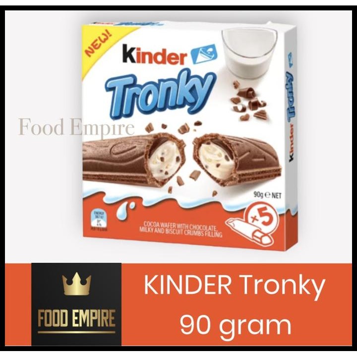 

Kinder Tronky 90 Gr | Cocoa Wafer With Chocolate Milky & Biscuit Crumbs Filling