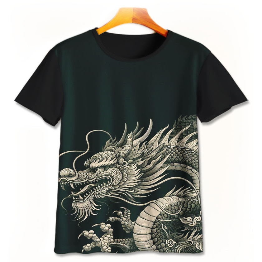 Kaos Kartun Anak Naga Jepang 3D - KRG Naga Jepang 2