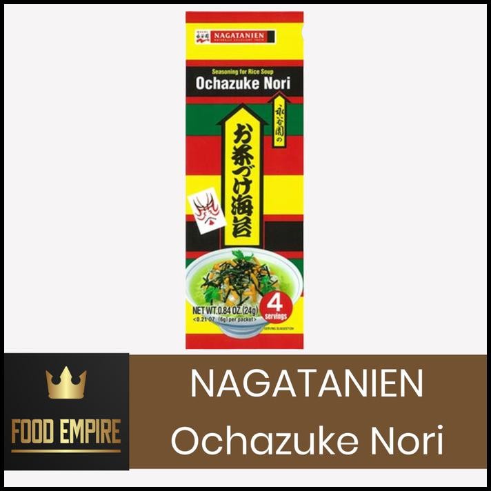 

Nagatanien Ochazuke Nori 24 Gr | 4 Servings | Seasoning For Rice Soup