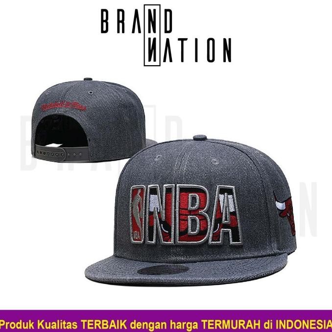 TOPI SNAPBACK Topi SNAPBACK Chicago Bulls GREY NBA FONT Basketball Snapback Basket