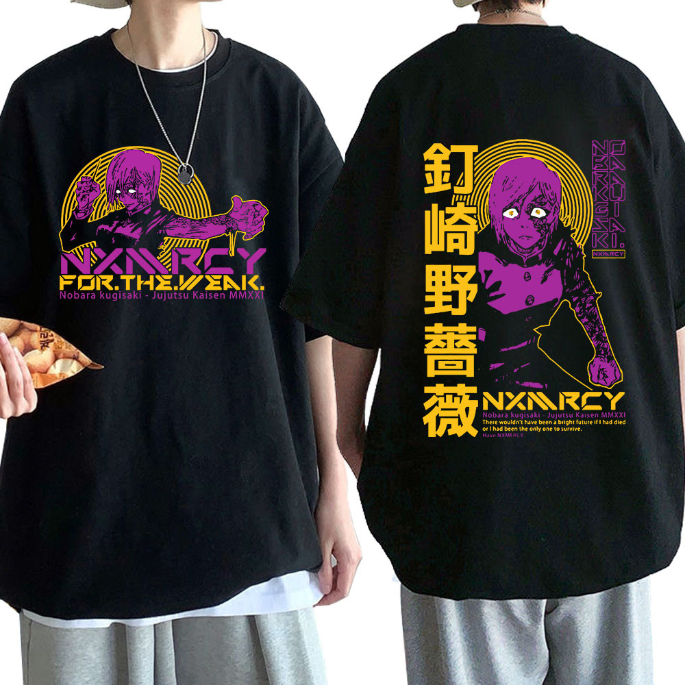 Anime Jujutsu Kaisen T Kugisaki Nobara Kaos Grafis Kaos Streetwear