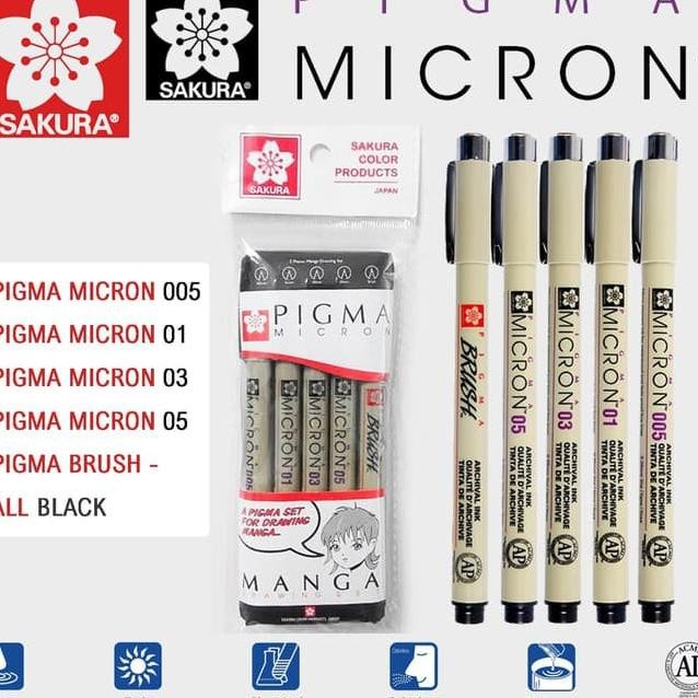 

SAKURA PIGMA CRON DRAWING SET 5 MANGA