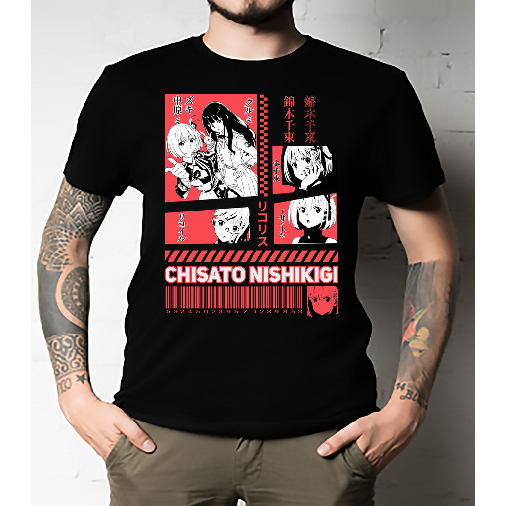 Kaos Recoil Lycoris Klasik Semua Ukuran