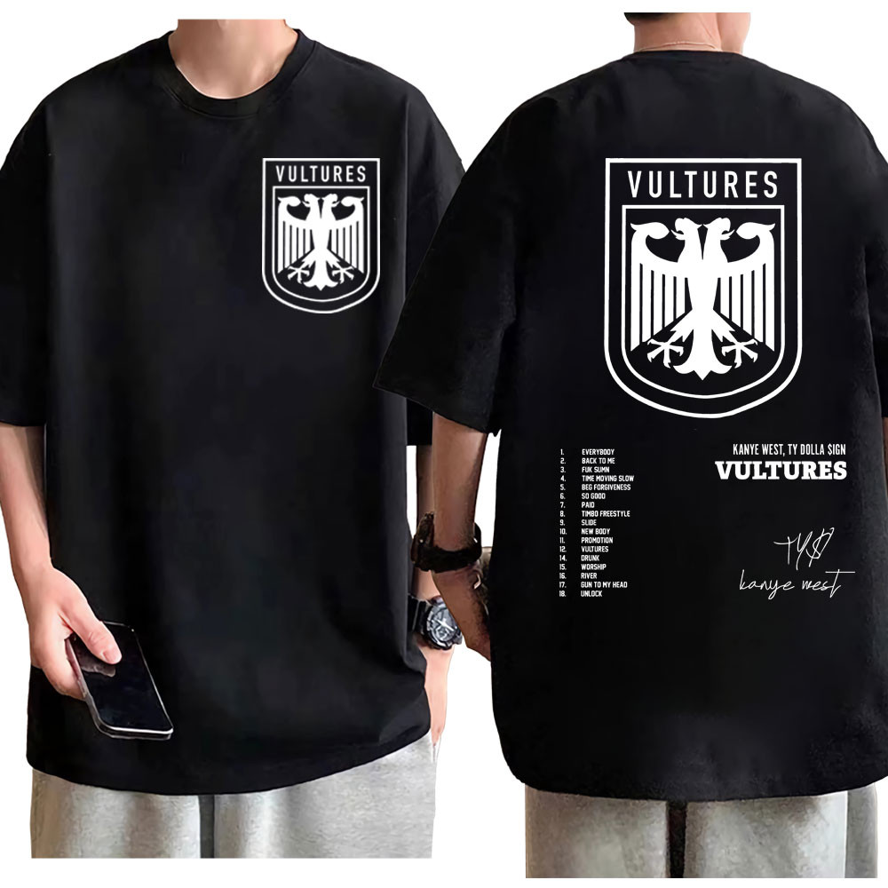 Rapper Kanye West Kaos Grafis Vultures Album Baru Kaos Jalanan Kelas Atas
