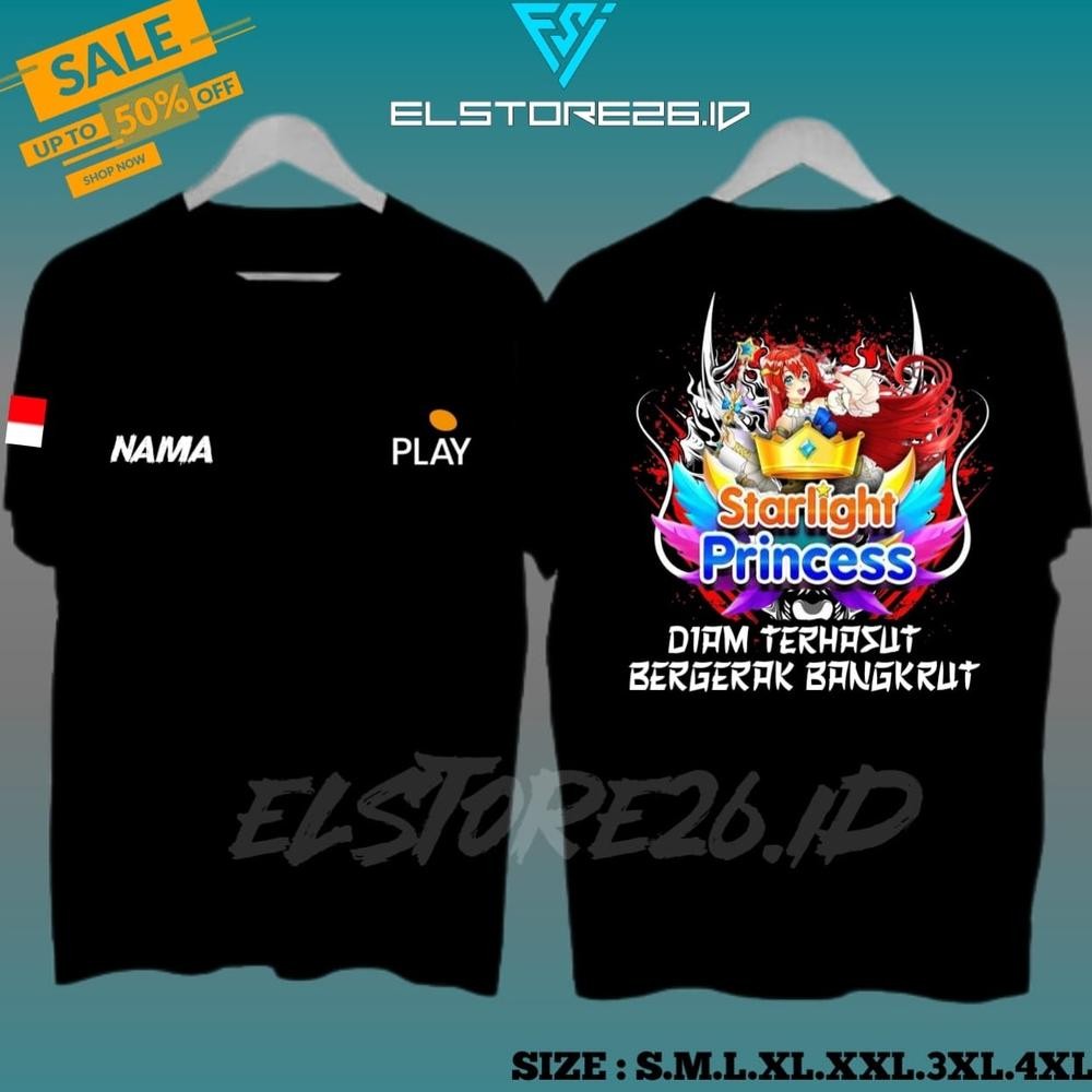 Promo Kaos Distro Vol 2 Motif Keren Starlight Princes Slot Gacor Kaos Maxwin Baju Selot Pakaian Pria