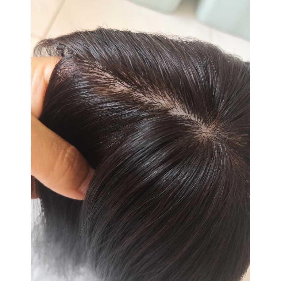 Atasan sutra 100%, hitam dan coklat alami, 20 cm. / 25 cm. / 30cm. 35cm 40cm. 12x14 cm. rambut palsu