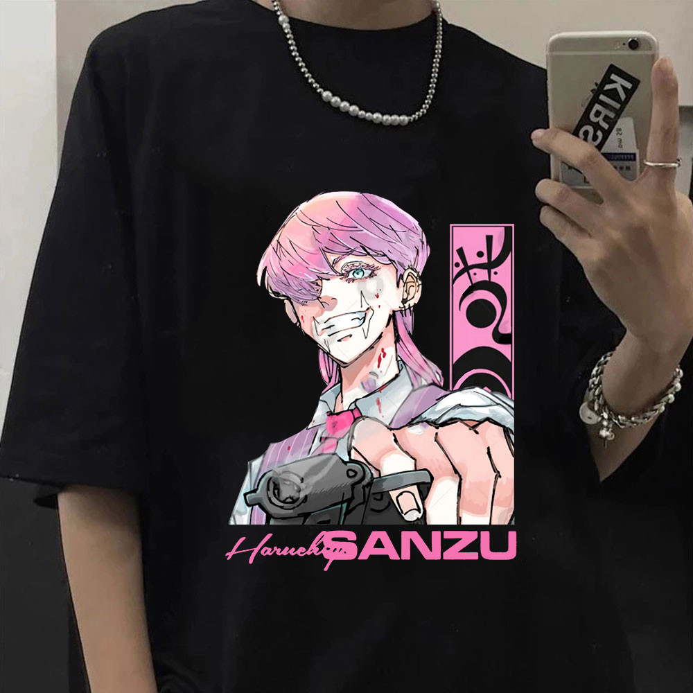 Anime Jepang Tokyo Revengers Sanzu Haruchiyo Kaos Pria Manga
