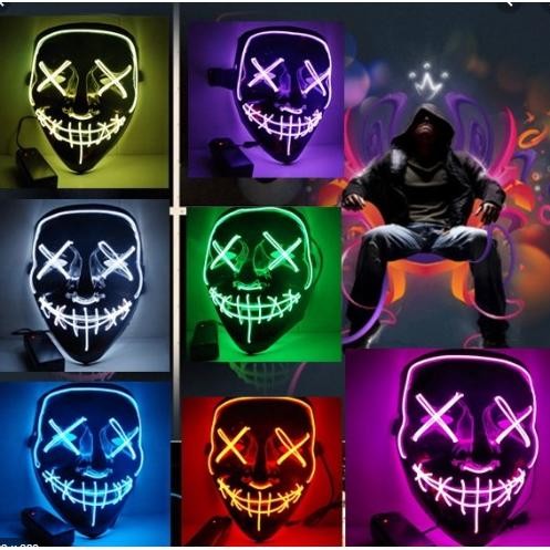 JHK Topeng Led The Purge Led Mask  Topeng Halloween TERLARIS