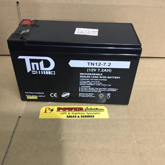 Battery TND 12V 7,2Ah / Aki kering TND TN12-7.2 ( TND 12V 7,2Ah )