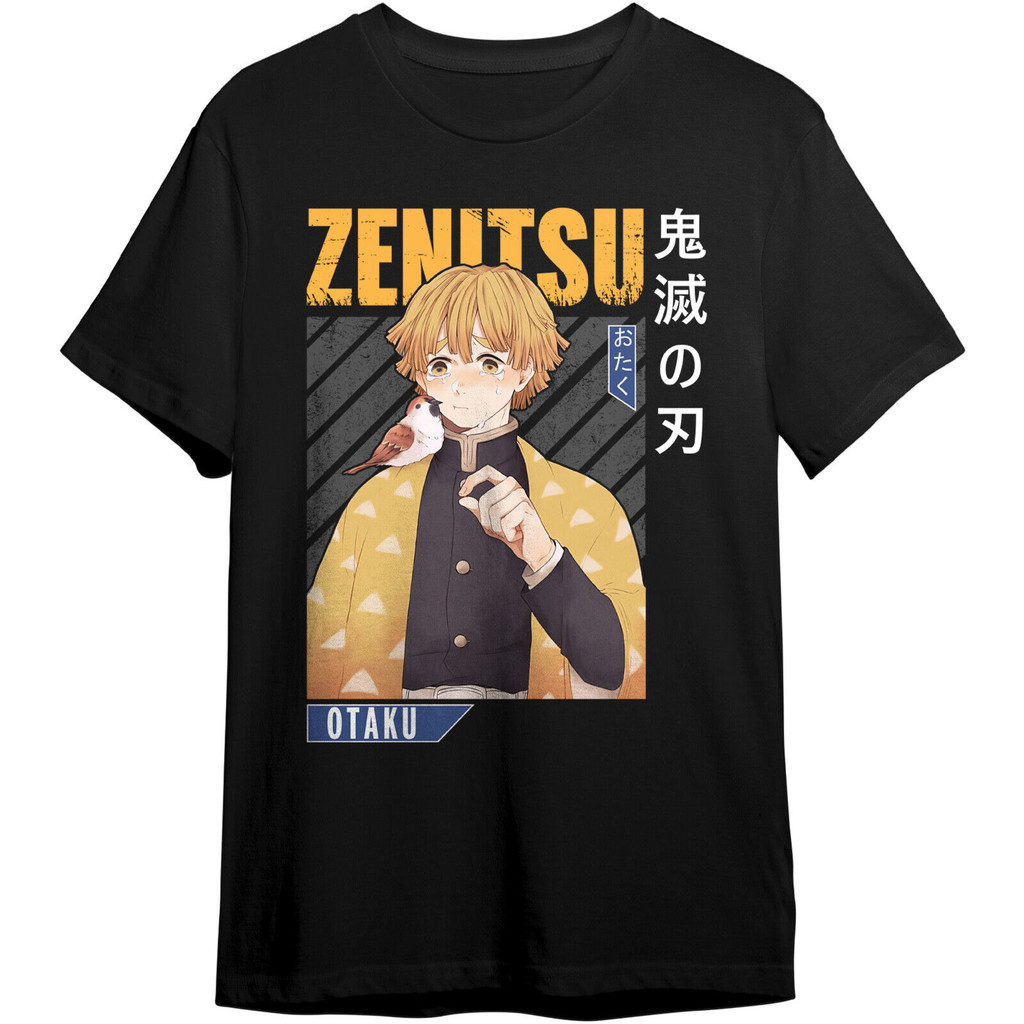 Kaos Anime Zenitsu Pembunuh Iblis Jepang Pria Dewasa