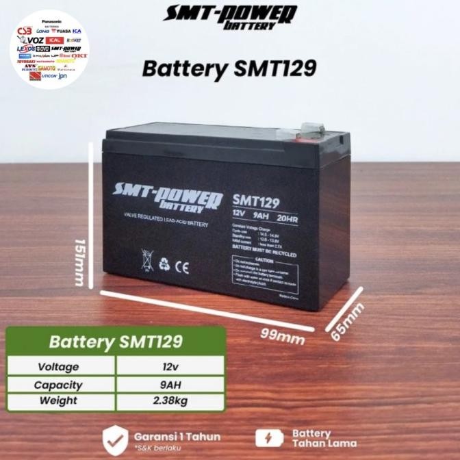 Baterai VRAL MF SLA Selis Sepeda Listrik 6DZM7 6-DZM-7 12V 9Ah 20Hr