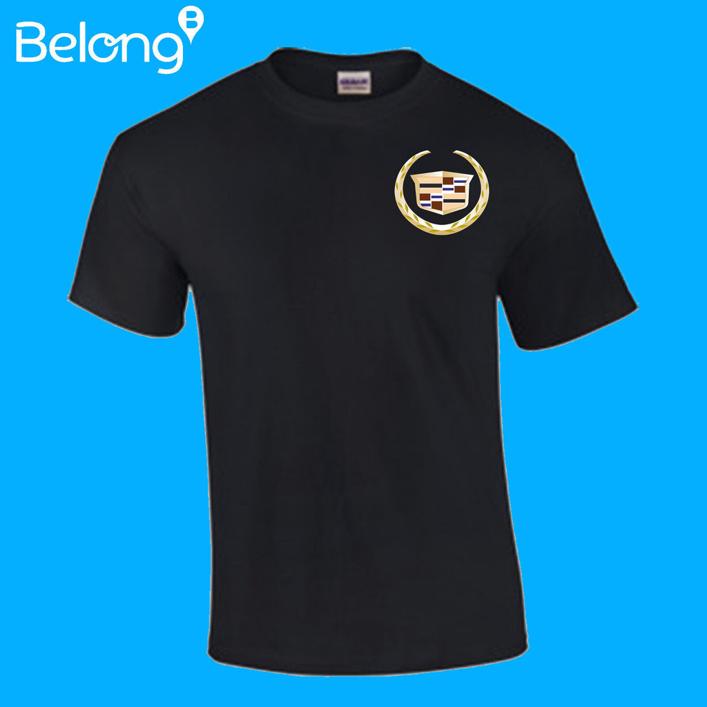 Kaos Pria Logo Klasik Cadillac Gold Ukuran Lucu Usa