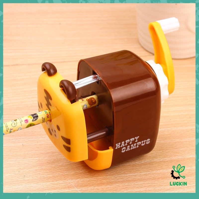 

Luckin Rautan putar mini harimau panda/serutan meja karakter animal lucu