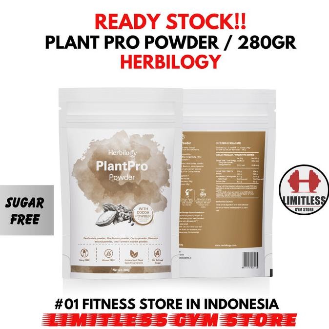 

Herbilogy PLANTPRO Vegan Protein Powder - 280gr Cocoa Chocolate Powder Lactose Free