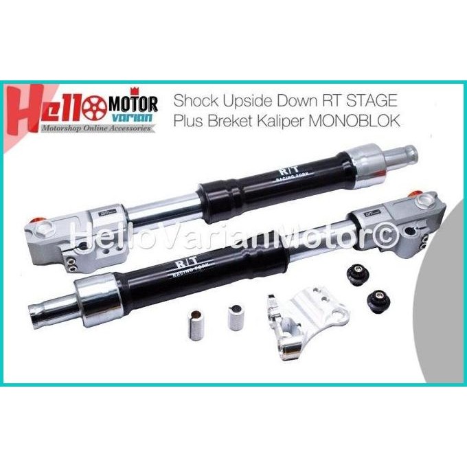 Shock Upside Down RT STAGE Copy ORI Plus Breket MONOBLOK 4 Piston 140