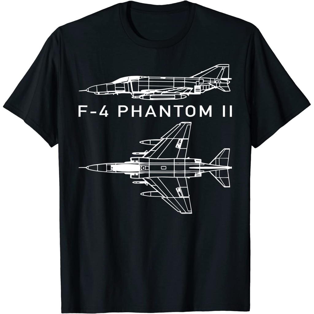 F4 Phantom Ii Jet Fighterbomber Pesawat Kaos Pria