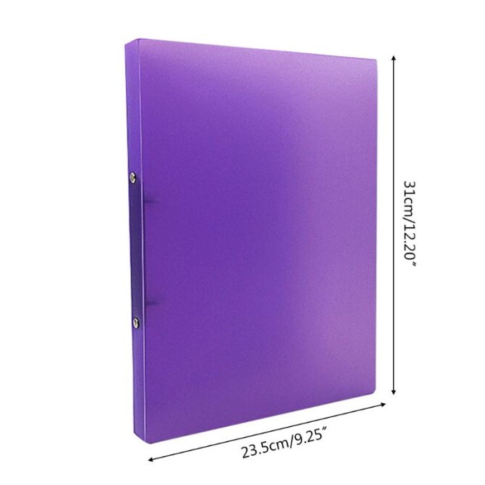 

Amberela - Stat A4 Ring Binder Berwarna Transparan Loose-Leaf Kertas File Folder