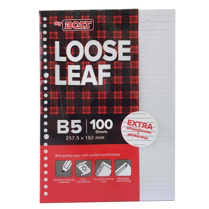 

Amberela - Kertas Binder B5 Garis Loose Leaf Garis Kertas File Note Garis Isi
