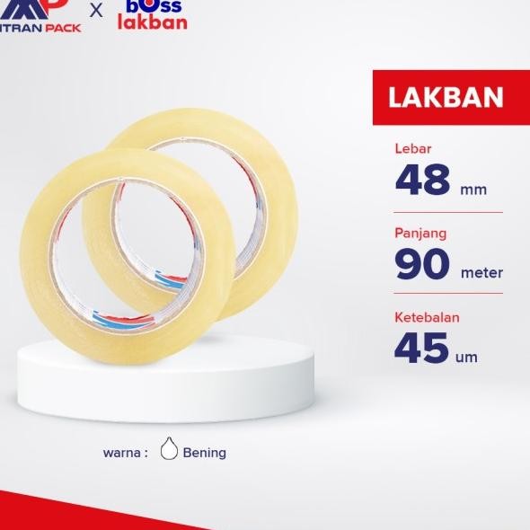 

(Cg) Lakban Bening / Coklat 90Meter / 100 Yard Full X 48Mm Tran Pa - Bening