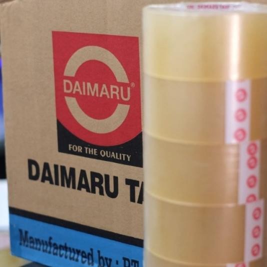 

Gila 100 Dus Lakban Daimaru Bening 90 Yard 2 Inch .1 Dus @72Roll
