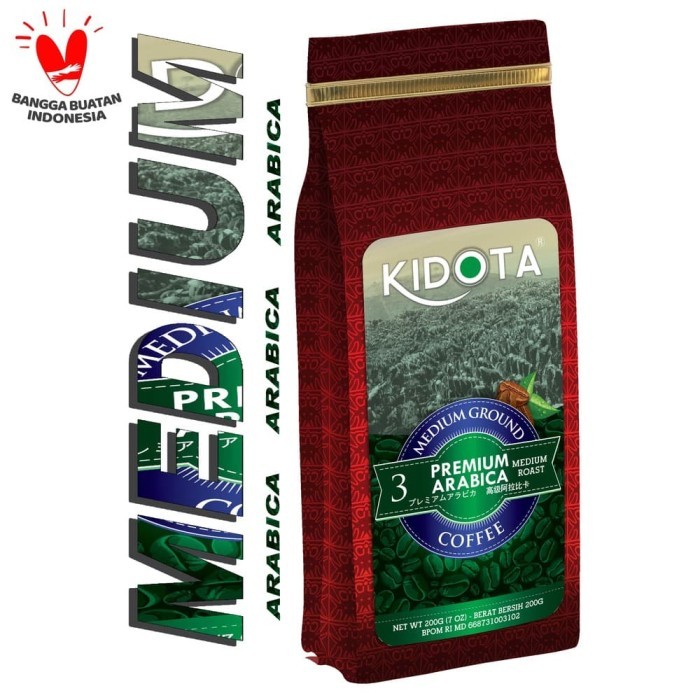 

Kopi Kidota Premium Arabica 200 Gram Medium Ground (Kopi Bubuk Kasar)