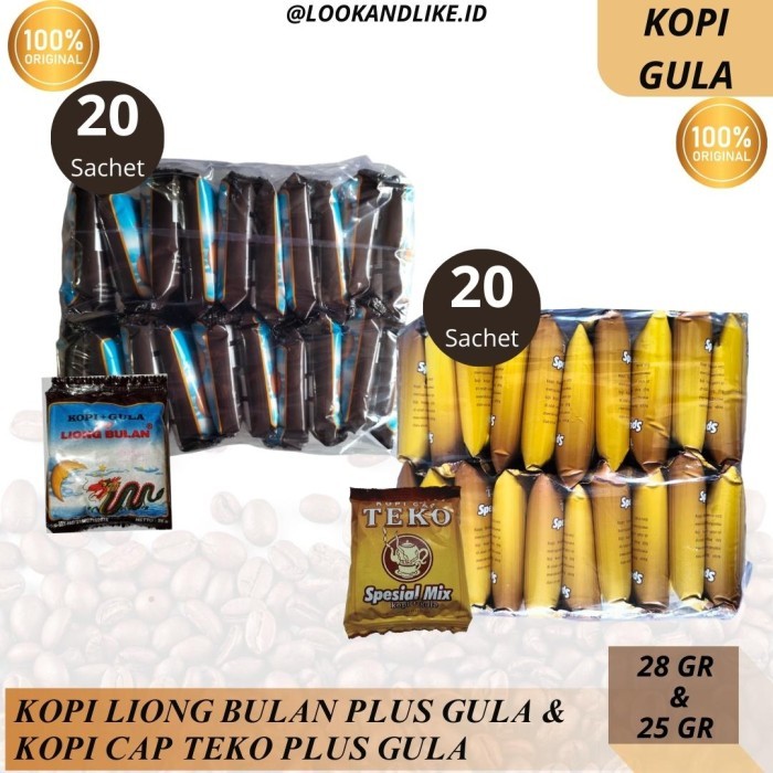 

Paket Hemat Kopi Liong Bulan X Kopi Cap Teko (Kopi + Gula)