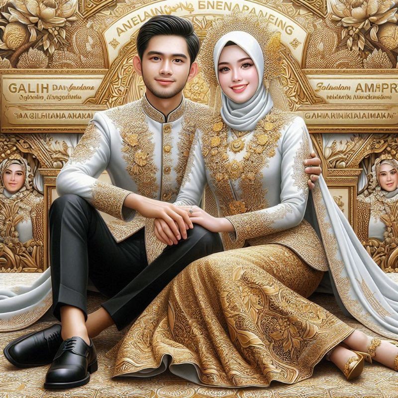 Desain karikatur pernikahan