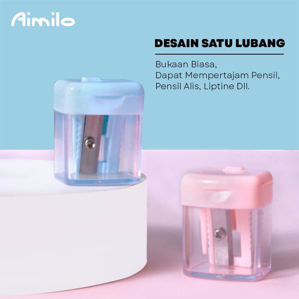 

Paus Biru - Rautan Serutan Pensil Putar Sharpener Dengan Penutup