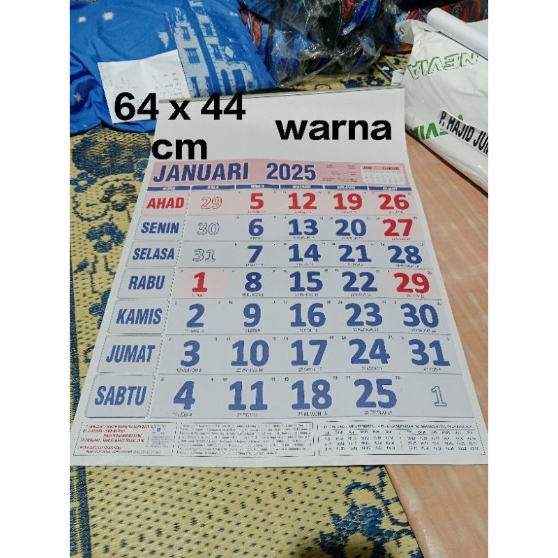 

KALENDER 2025 LENGKAP - KALENDER DINDING ALMANAK JAWA 12 LEMBAR - kalender jumbo