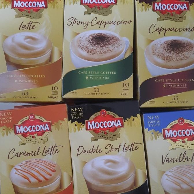 

Moccona Coffee Sachet Australia Isi 10/Latte/Vanilla Latte