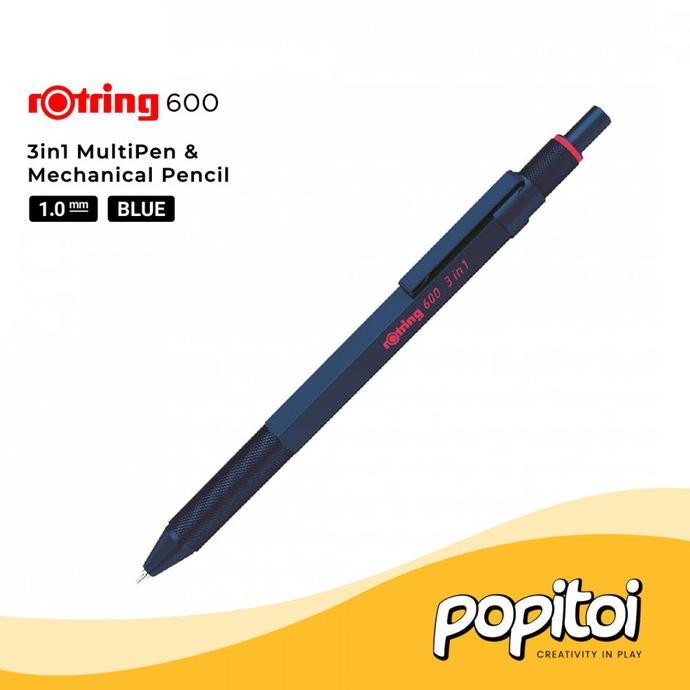 

TERMURAH - ROtring 600 Series 3in1 Multi Pen & Mechanical Pencil Pulpen Pensil Mekanik 3 in 1 Metal Drafting
